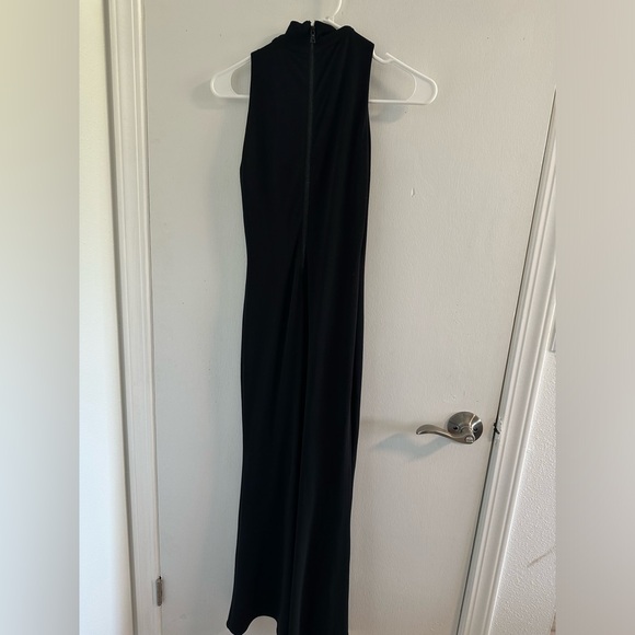 Alice + Olivia Air Black Mock Neck Maxi Dress Size 0 (Petite!) - Picture 4 of 5